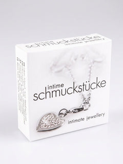 Stylish Intimate Heart-Shaped Labia Jewellery Chain with heart pendant, a glamorous addition to intimate accessories.
