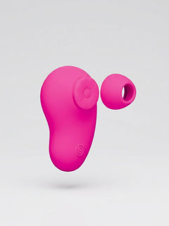 Me You Us Signature The Tapper Clitoral Pulsating Suction Vibrator shown in a sleek modern product presentation