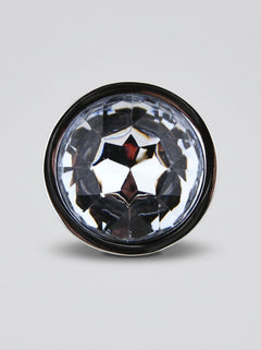 Toosh Metal Butt Plug With Gems - Aluminium Alloy, Jewelled Base, Beginner Friendly metal butt plug with decorative jewelled base