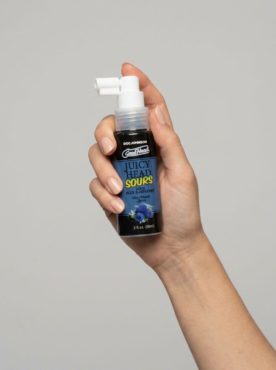 GoodHead Juicy Head Sours Dry Mouth Spray Sour Blue Raspberry 50ml - premium dry mouth spray for enhanced oral pleasure.