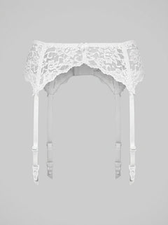 Red Embroidered Flower Lace Suspender Garter Belt displaying a chic and sophisticated style for every romantic evening.