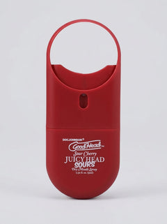 GoodHead Juicy Head Sours Dry Mouth Salivating Spray Sour Cherry compact red to-go bottle