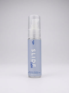 Loving Joy Slide Water-Based Lubricant bottle showcasing its vegan-friendly formula for luxury intimate moments.