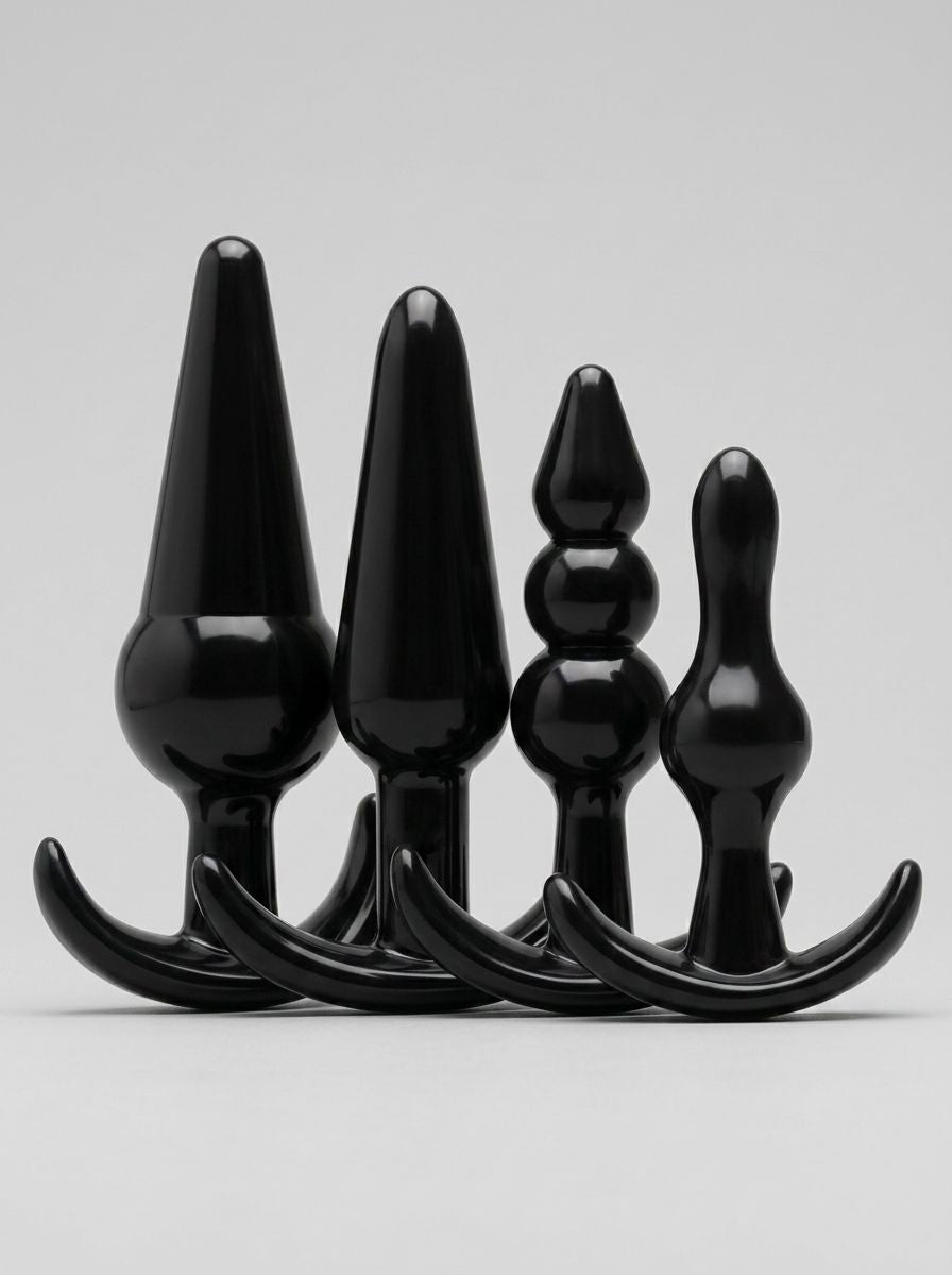Loving Joy Butt Plug Beginner Training Kit - Black/Purple