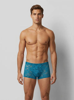 Male Power Mini Short - Available in Pink or Turquoise Lace, or Rainbow Stripe