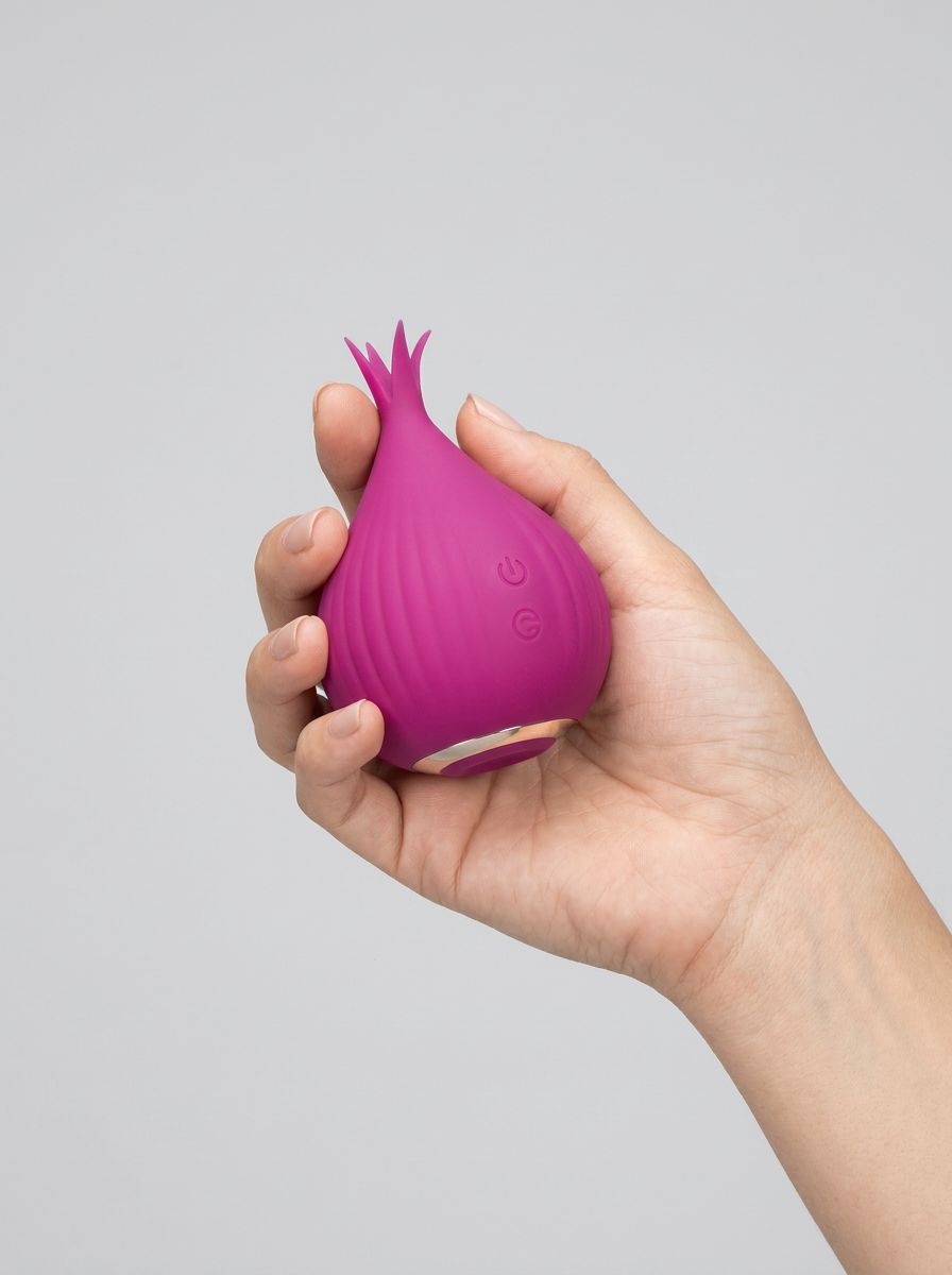 Me You Us Signature The Flutter Vibe Flicking Clitoral Vibrator in pink, luxury compact design