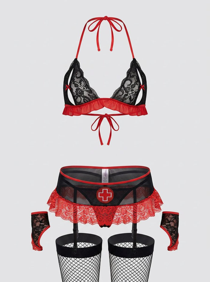 Baci Lingerie Peek-a-Boo Sexy Nurse Set