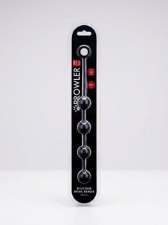 Prowler RED Silicone Anal Beads packaging, showcasing the Small size option for discerning buyers seeking quality and comfort.