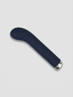 Close-up of Nauti 10 Function G-Spot Vibrator - a waterproof, USB rechargeable silicone pleasure toy, emphasising its powerful vibration settings.