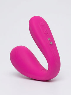 Lovense Dolce Remote App Control Dual-Ended Vibrator showing control buttons, magnetic charging points and flexible dual-ended design for app control vibrator use