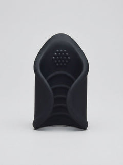 Me You Us Signature The Vibrating Open Stroker vibrating stroker with sleek black silicone finish