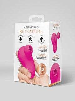 Me You Us Signature The Tapper Clitoral Pulsating Suction Vibrator lifestyle product image for intimate pleasure