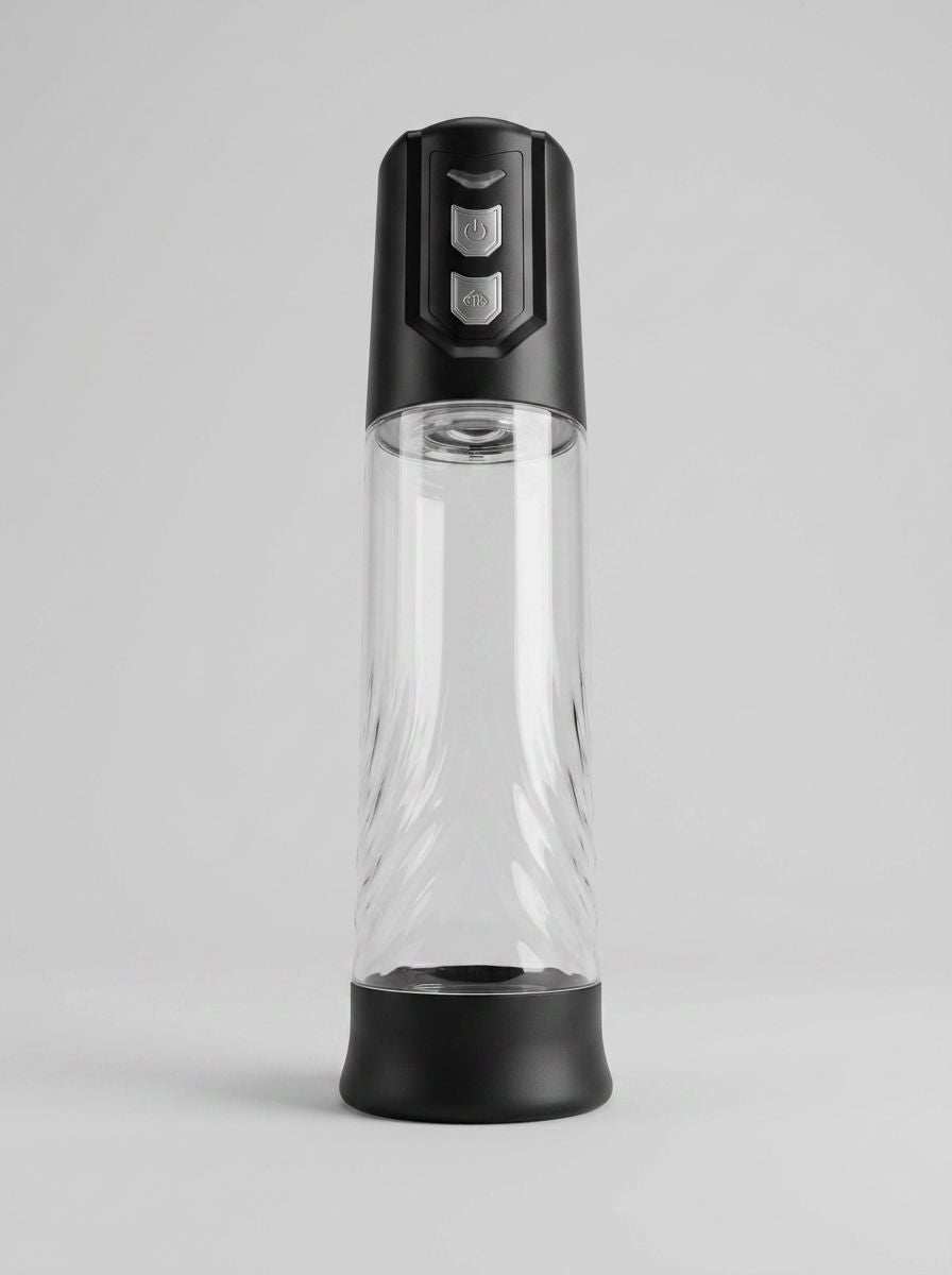 Me You Us Automatic Suction Penis Pump with One-Touch Controls & Measurement Gauge