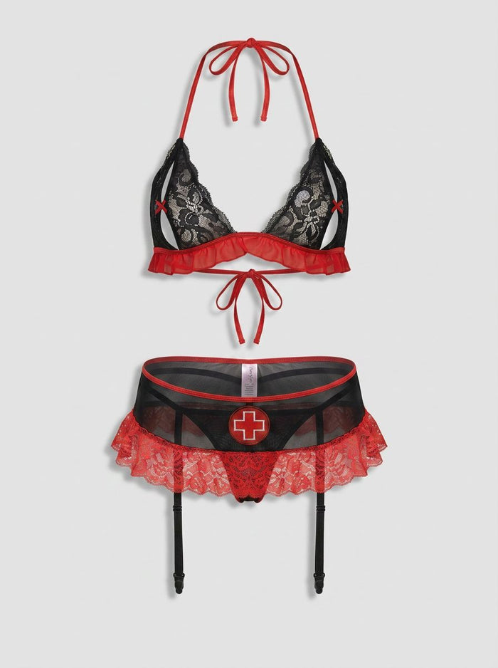 Baci Lingerie Peek-a-Boo Sexy Nurse Set
