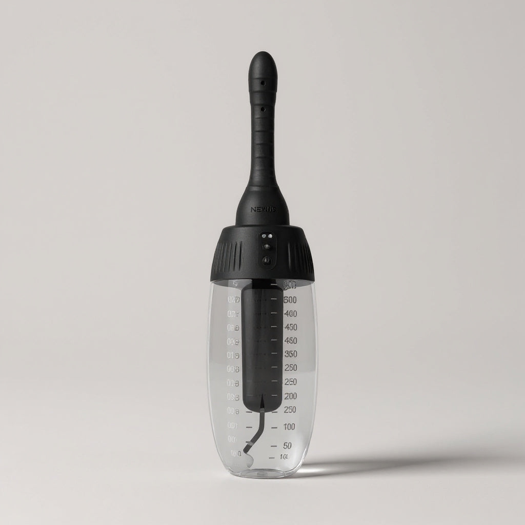 Nexus Automatic Rotating 360° Anal Douche – Rechargeable Remote Controlled Cleansing System, featuring advanced rotating technology and a soft silicone nozzle for a luxurious cleansing experience.