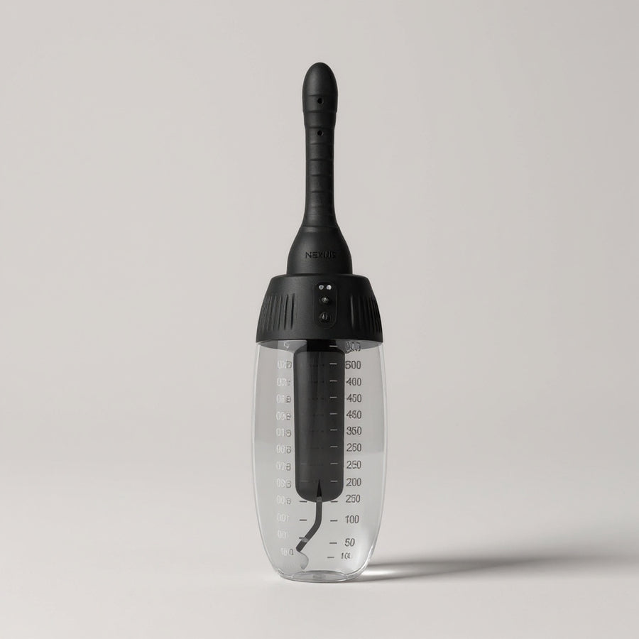 Nexus Automatic Rotating 360° Anal Douche – Rechargeable Remote Controlled Cleansing System, featuring advanced rotating technology and a soft silicone nozzle for a luxurious cleansing experience.