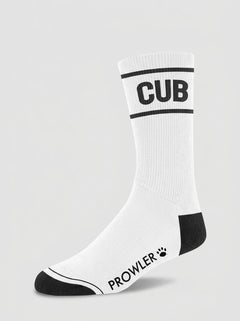 Prowler RED Cub Slogan Cotton Crew Socks featuring a playful Cub slogan and premium cotton construction