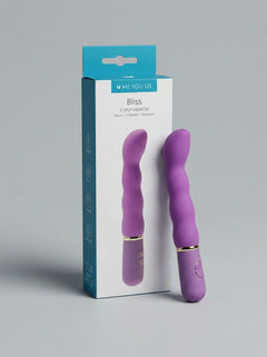 Me You Us Bliss G-Spot Vibrator Purple in a luxurious setting, illustrating its versatile use for both solo and partnered pleasure.