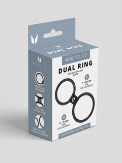 Sophisticated Dual Cock & Ball Ring crafted from high-quality silicone, providing a snug fit and promoting longer-lasting excitement.