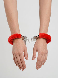 Luxury Heavy Duty Furry Handcuffs by Bound to Play showcasing a plush covering for ultimate comfort.