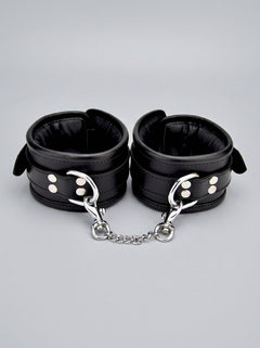 Elegant BOUND Leather Wrist Restraints, designed for both surrendering and taking control, made from premium-grade leather.