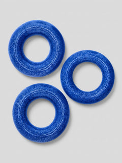 Sophisticated view of Oxballs Cockpack 3 Pack Cock Ring Set, offering a stylish combination of fatty, skinny, and grippy-fit rings for customised support.