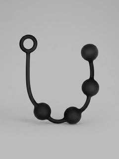 Prowler RED Silicone Anal Beads presented in a U-shape, accentuating their elegant aesthetics and refined design.