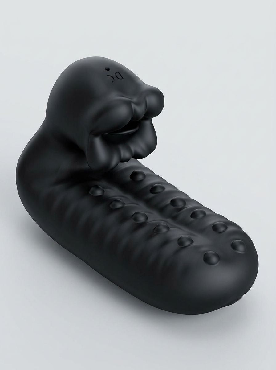 Dual Motor Rose Tongue Wearable Finger Vibrator Sleeve