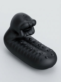 Dual Motor Rose Tongue Wearable Finger Vibrator Sleeve