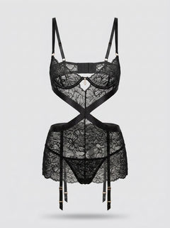 Seven Til Midnight Sweet Surrender 2pc Lace Chemise and G-String Set