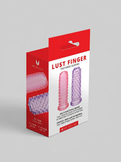 Stylish arrangement of Lust Ribbed Textured Jelly Finger Sleeves by Me You Us, boasting elegant ribbing for pleasurable experiences, essential for lovers of textured finger sleeves.