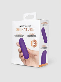 Me You Us Signature The Contour Silicone Bullet Vibrator, luxury close-up of the silicone bullet vibrator