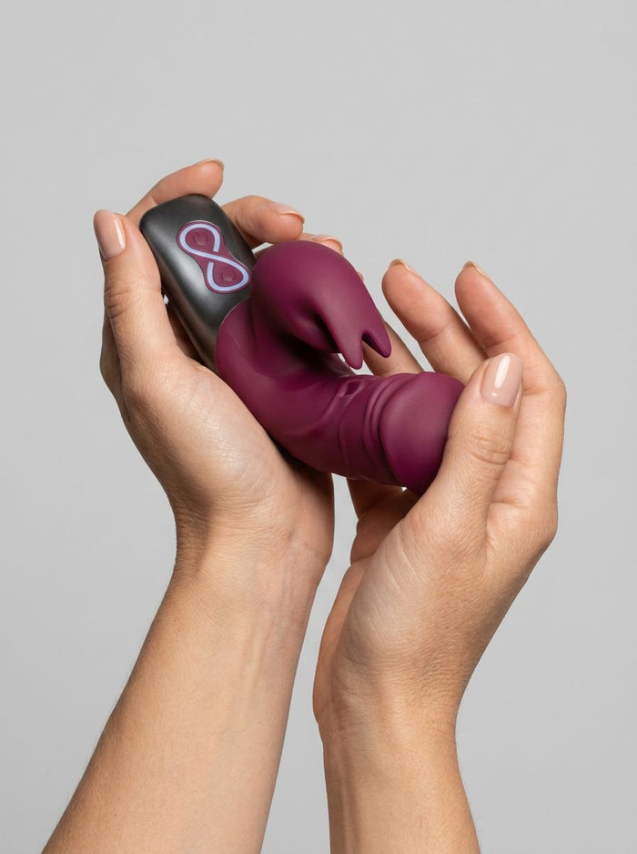 TitanZ 3.5 Inch Purple Rotating Rechargeable Rabbit Vibrator