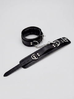 Sophisticated black and silver BOUND Leather Ankle Restraints offering a world of decadent exploration.