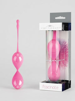 Vibe Therapy Fascinate Duo Kegel Love Balls in a stylish setting, emphasising their discreet and luxurious appeal for effective pelvic exercises with kegel balls.