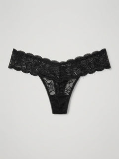 René Rofé lace love story thong with delicate, intricate lace design, revealing and luxurious lingerie style.