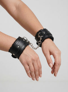 Elegant Bound to Please Plush Wrist Cuffs designed for sensual play, offering both style and comfort for BDSM enthusiasts.