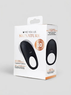 Me You Us Signature The Vibrating Couples Silicone Cock Ring with easy button control, vibrating couples cock ring