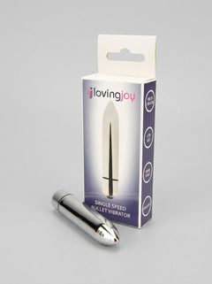 The Loving Joy Single Speed Bullet Vibrator with a focus on its durable metallic ABS plastic material, making it a sophisticated bullet vibrator choice.