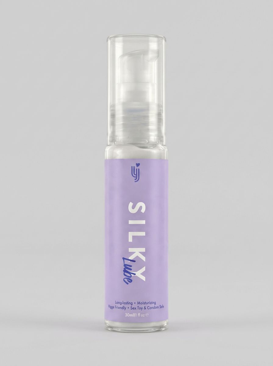 Loving Joy water-based silky lubricant bottle, hypoallergenic and vegan, designed for long-lasting smooth intimacy.