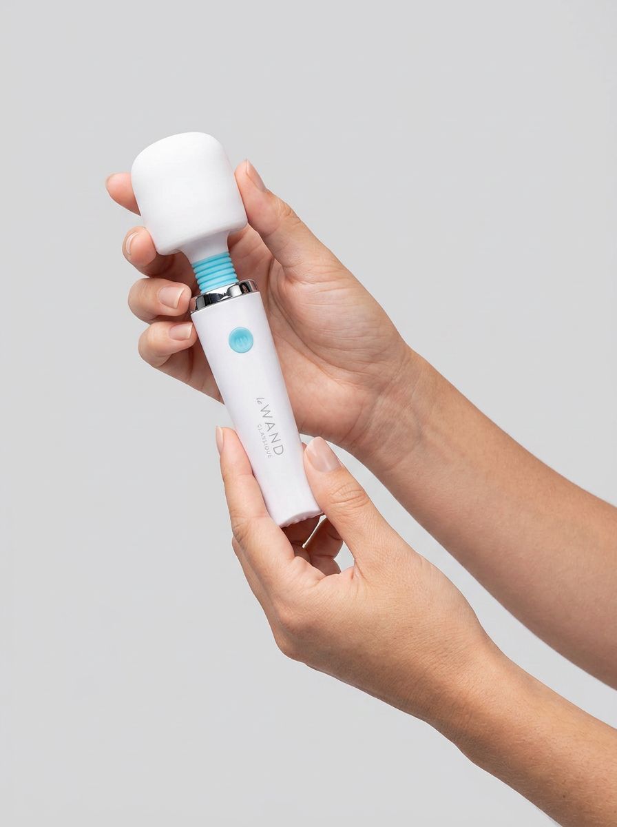 Le Wand Classique Mini Vibrating Wand Massager with compact design, showcasing its sleek, portable, and discreet body.