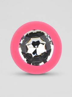 Toosh Silicone Butt Plug with Clear Gem Base - 3 colours and 3 sizes available, silicone butt plug with slim neck