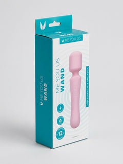 Me You Us Rechargeable Silicone Massage Wand Vibrator designed for clitoral stimulation, foreplay and full-body massage