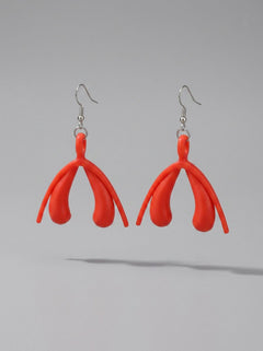 Luxurious Minimalist Clitoris Drop Earrings made from lightweight plastic, perfect for stylish expression and confident dressing.