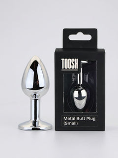 Toosh Metal Butt Plug With Gems - Aluminium Alloy, Jewelled Base, Beginner Friendly metal butt plug in a premium gold finish