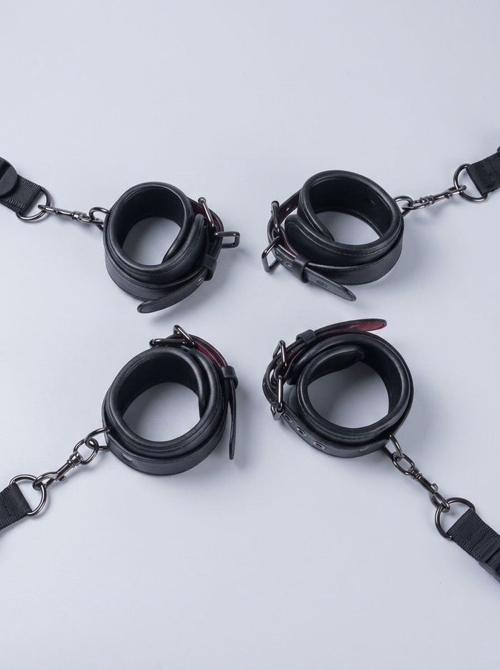 Luxury Faux Leather Bondage Under Bed Restraint Kit