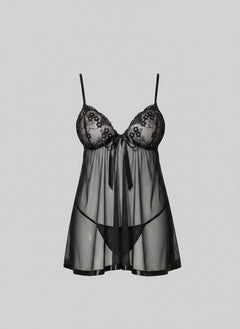Scandals Sheer Floral Babydoll - Seductive Lingerie for Intimate Nights