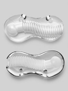 The luxurious Me You Us Wave Sucker Stroker, a transparent male masturbator designed for realistic pleasure and excitement, perfect for those seeking a top-quality sucker stroker.