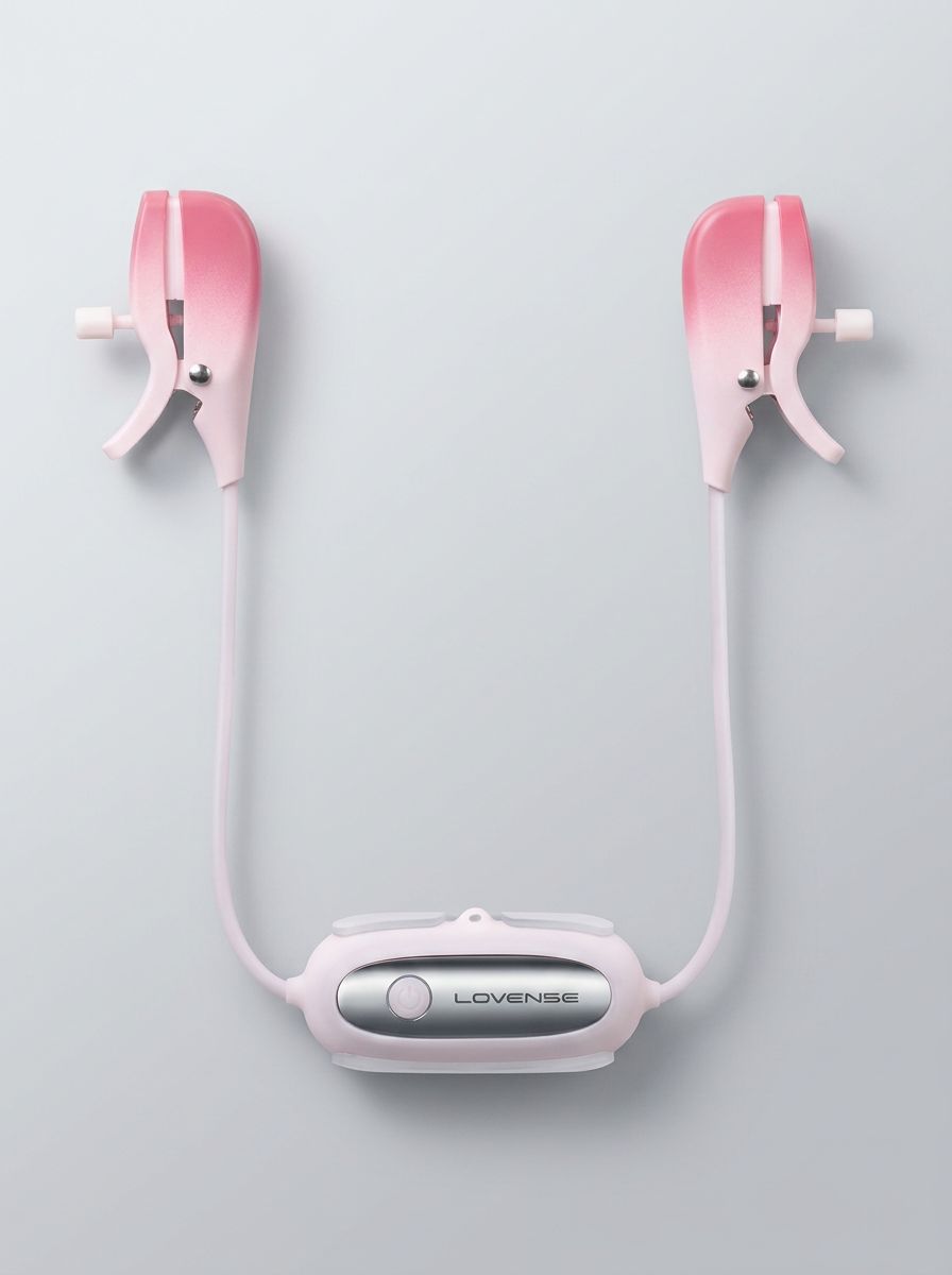 LOVENSE Gemini vibrating nipple clamps, a luxurious and adjustable set of nipple toys designed for women's pleasure.