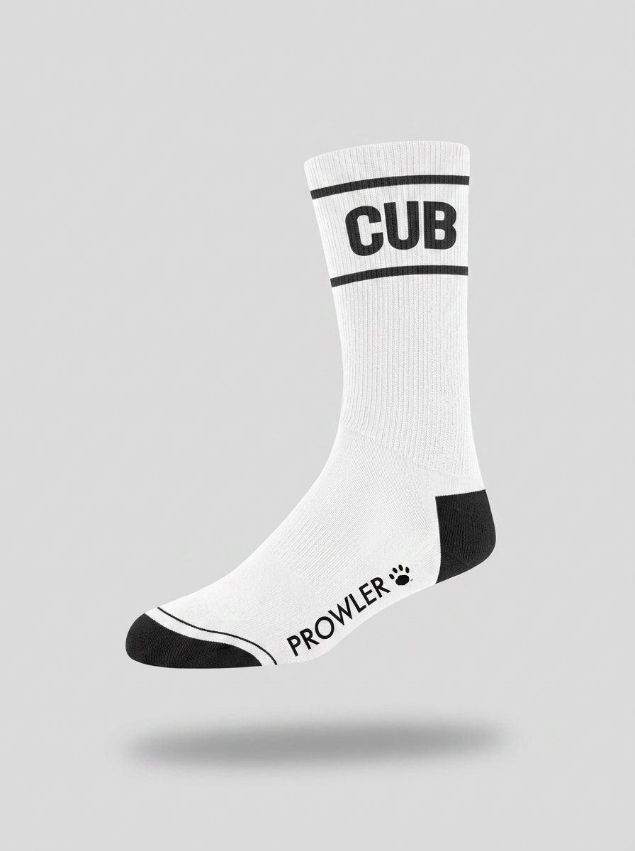 Men's Prowler RED Cub Socks featuring a red color and playful cub pattern, designed for comfortable everyday wear.